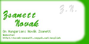 zsanett novak business card