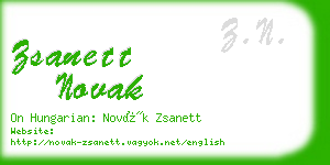 zsanett novak business card